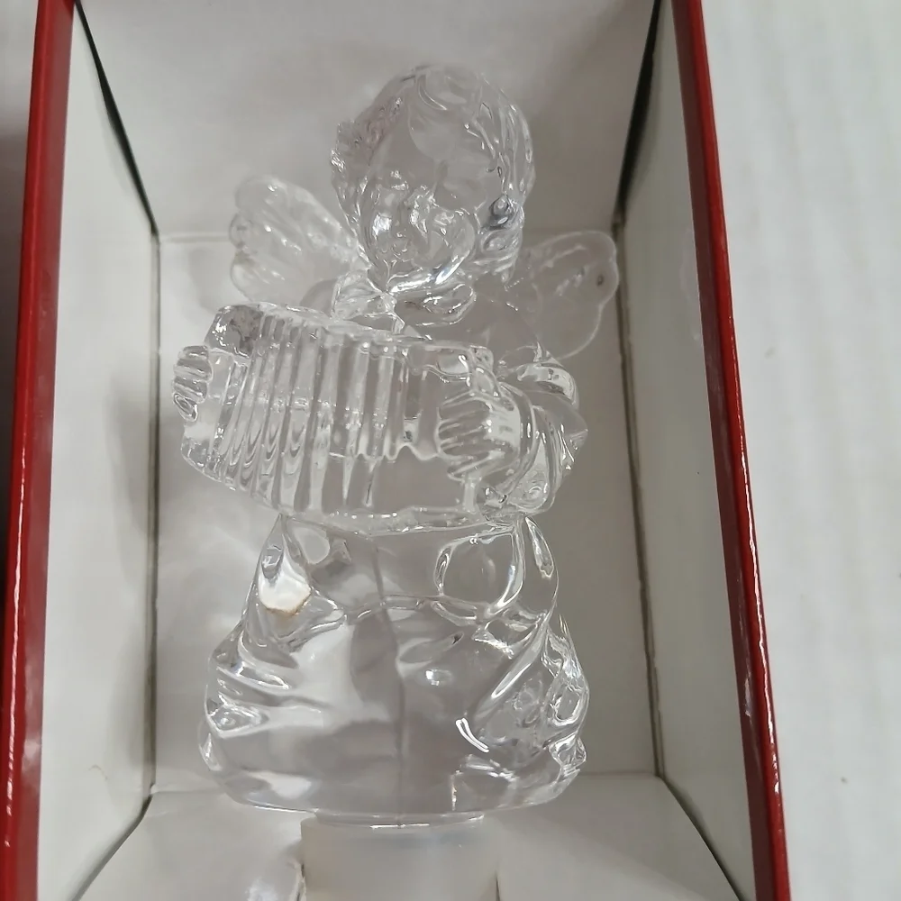 Mikasa Clear Crystal Angel Wine Bottle Stopper Cherub Song Elegant Gifts